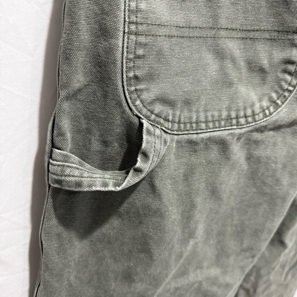 Dickies Carpenter Pants Workwear Olive 36x30 Vintage Utility Heavyweight Cotton - Picture 10 of 11
